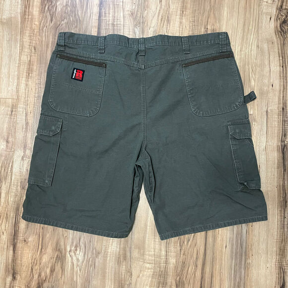 Wrangler Riggs Workwear Shorts Men’s Size 46 Ripstop Green Cargo Carpenter - Picture 6 of 9